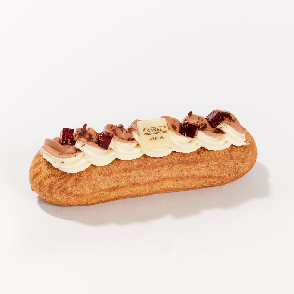 Tonka chocolate cherry éclair