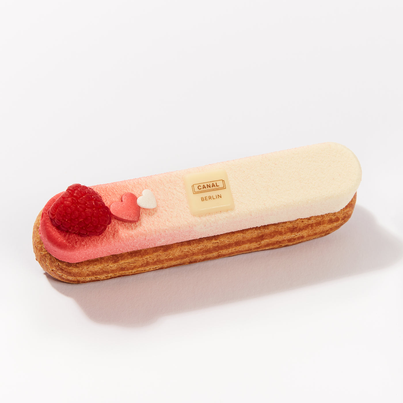 Raspberry lychee rose éclair